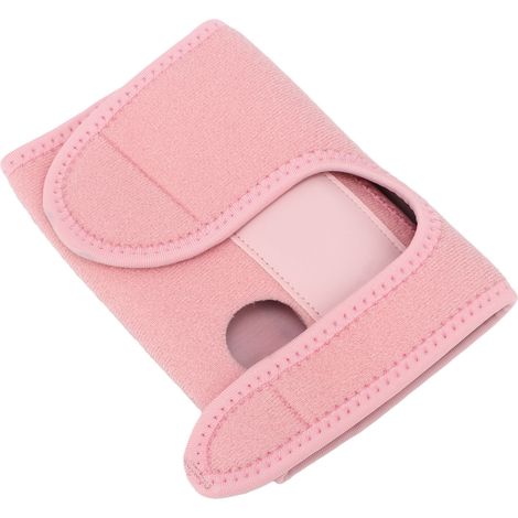 Verstellbare, atmungsaktive Handgelenkbandage aus pinkfarbenem PU-Leder mit Stahlplatte, rechte Handgelenkstütze für Sport und Fitness. (1/5)