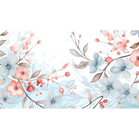 Papier peint panoramique - Fleurs de Cerisier - 130 cm x 73 cm (1/2)