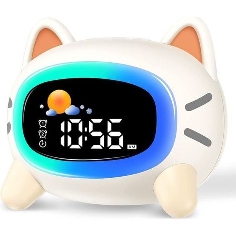 Réveil pour Enfants - Réveil d'Entraînement au Sommeil Cartoon - Design Chat
