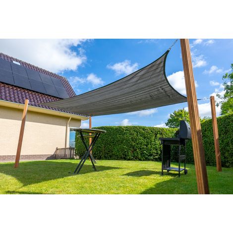 Sonnensegel Rechteck 3x5 m - 320 g/m² - Anthrazit - Pro Stück