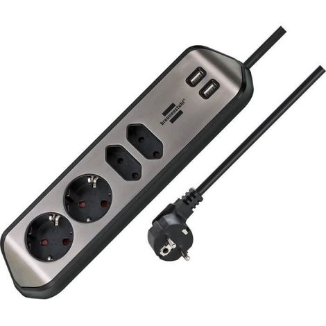 Brennenstuhl Estilo Corner Power Strip 4-Way - Noir