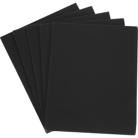 Feuilles en Plastique Ondulé, 4mm Noir Panneaux Vierges pour Pelouse, 11 Pouces x 8,5 Pouces Panneau Pure Imperméable 5 Pièces (1/4)