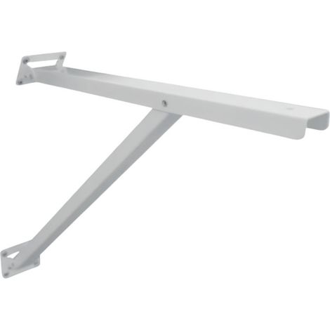 Console équerre murale articulée 390x315 mm – Acier blanc – Charge 100 kg – Installation à visser – Pour sous-pente – Cime