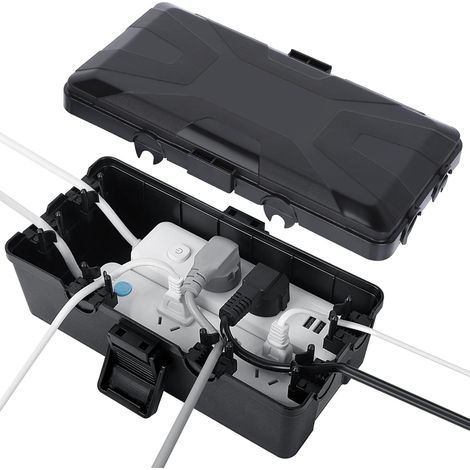 Outdoor Waterproof Electrical Box, IP54 (26.1x15x9.4cm) Outdoor Waterproof Wiring Box, Waterproof Enclosure to Protect Multiple Sockets (1/5)