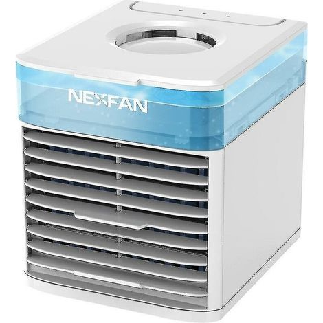 Ventilateur climatiseur portable 10W – 3 niveaux de ventilation – Capacité 500ml – Angle de balancement 90° – Lumière LED 7 couleurs (1/5)