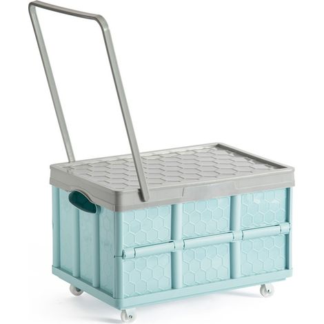 Boîte de rangement Recardis avec couvercle, pliable et empilable, à roulettes. (1/5)