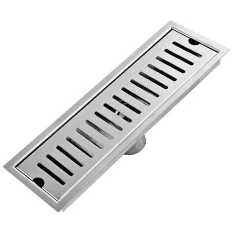 Drain Linéaire De Douche Rectangulaire Tranchée De Douche Trou De Drainage De Sol Grille De À Motif Remplacement De Drain De Sol De Salle De Bains 30Cm,de dyk.Trywise (1/4)