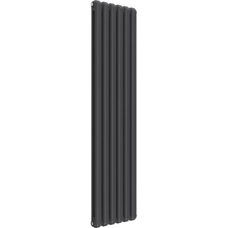 Reina Coneva Vertical Designer Radiator 1800mm H x 440mm W Anthracite (1/4)