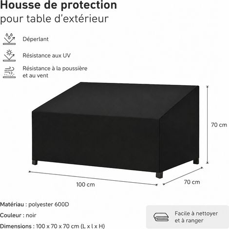 Housse de banc de jardin 210D PU argenté étanche 3000 mm noir 134 × 66 × 89 cm 210d 134x66x89cm 30 × 25 × 3 cm 420 g – Livraison gratuite