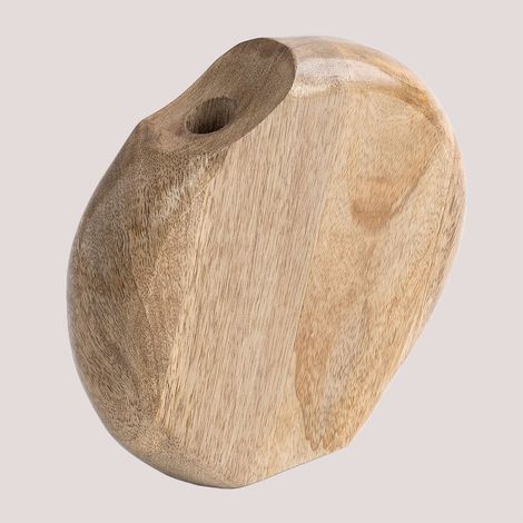 Vase en bois de manguier du Sikkim SKLUM  ↑20 cm (1/5)