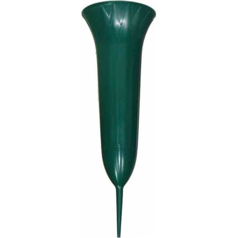 Grabvase grün 21cm Ø9cm 0,3 l Steckvase Grabschmuck Friedhofsvase Grabdekoration