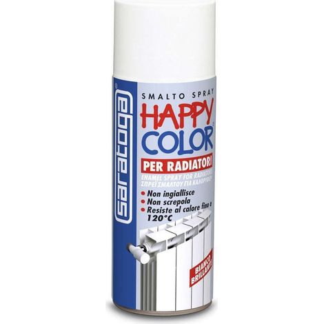 Saratoga bomboletta happy color per radiatori alluminio 400ml bianco brillante