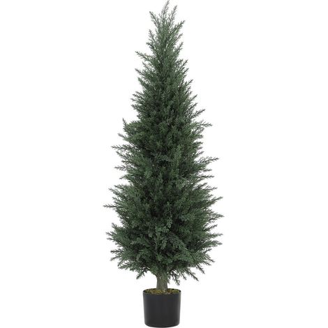 Cyprès Artificiel en Pot AoSenYunZhou Plante Artificielle 120 cm 638 Feuilles PE Résistant UV Intérieur Extérieur (1/5)
