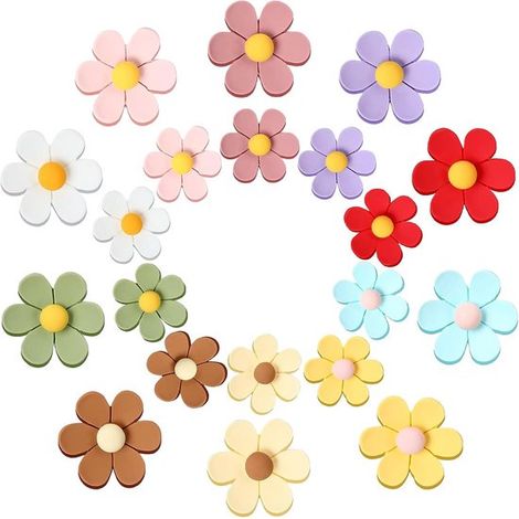 20 calamite decorative a forma di fiore per il frigorifero, colorate e resistenti (1/5)