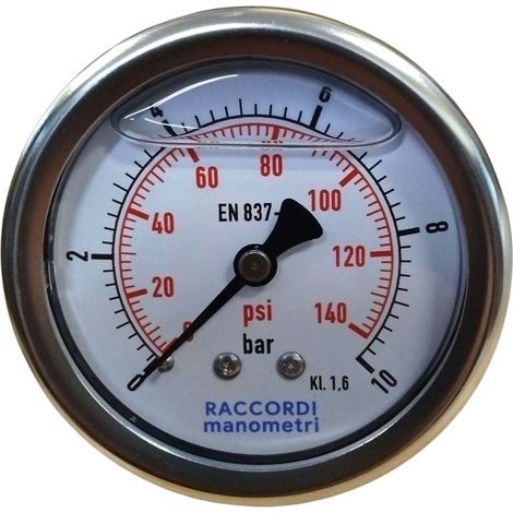 Manomètre arrière 10 bar MG3-63 filetage 1/4" (1/5)