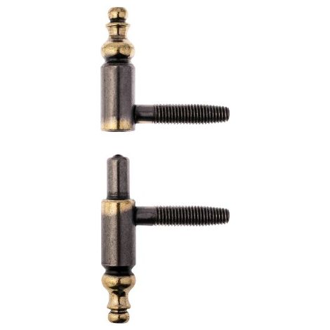 Fiche à visser rustique pour menuiserie bois 190 diamètre 13 mm longueur 45 mm mâle zingué noir - OTLAV