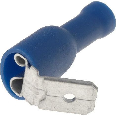 Faston Morsetto femmina maschio 6,3mm isolato blu St-021/b