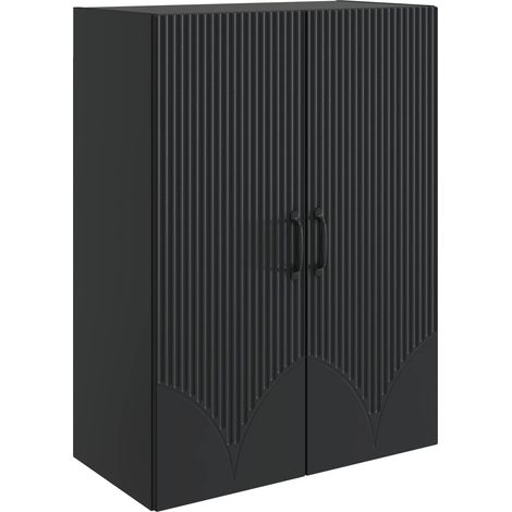 Wandschrank 66 x 34,5 x 90 cm Holzwerkstoff Schwarz vidaXL