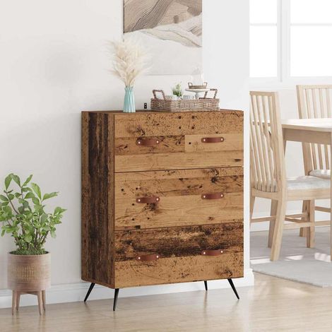 Chest of Drawers Old Wood 69.5 x 34 x 90 cm Engineered Wood vidaXL (1/5)