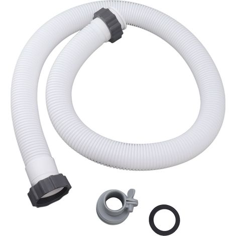 Tuyau de remplacement pour pompe de piscine de 3,8 cm de diamètre et 150 cm de long, accessoire pour pompe de piscine, tuyau de pompe de filtration avec 1 adaptateur de tuyau,de DEBUNS (1/5)