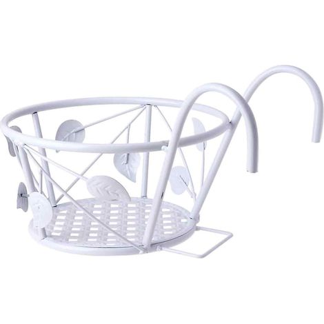 Étagère à fleurs de balcon en fer forgé, support suspendu pour pots de fleurs, étagère à fleurs vertes pour balcon, étagère de rangement d'intérieur (1/5)