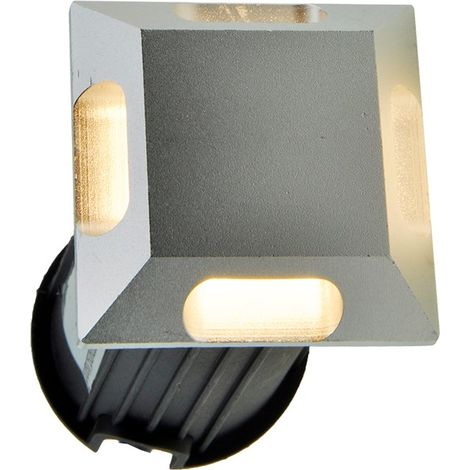 UPLIGHT LED IP65 3W 3000K PLATA CUADRADO
