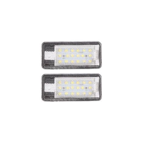– Feux LED pour plaque d'immatriculation Audi – Éclairage arrière blanc lumineux – 18 LED SMD haute puissance – Installation facile