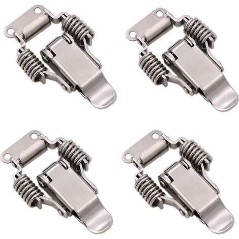 4 pièces Loquet de Serrage en Acier Inoxydable, Outil à Dégagement Rapide pour Boîte, Tiroir et Armoire (1/5)
