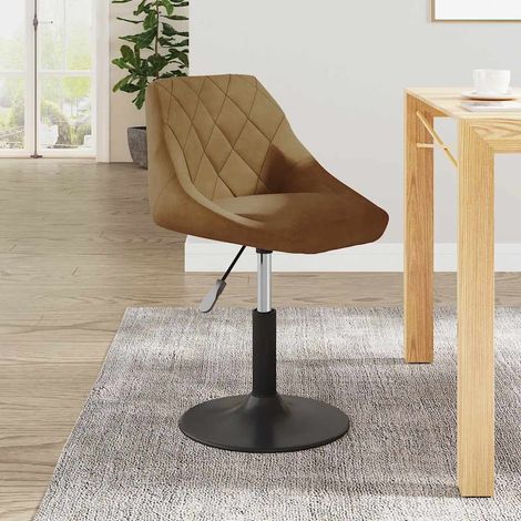 vidaXL Chaise de salle à manger Marron Velours (1/5)