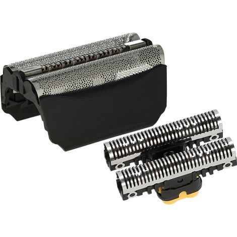 vhbw Combi-Pack Shaving Part compatible with Braun 530, 530s, 360 Complete, 550, 540 Electric Shaver, Foil + Blades, Black/Silver