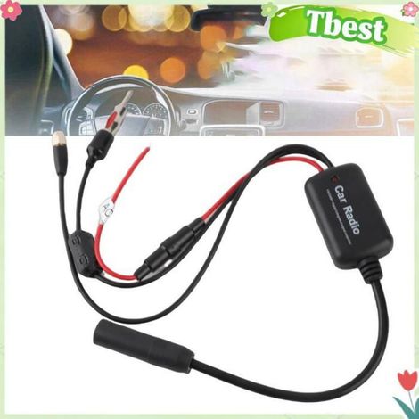 Tbest Voiture DAB Amplificateur D'antenne de Réception de Signal Radio DAB+/FM pour Voiture avec Conception MMIC à moto cosses (1/4)