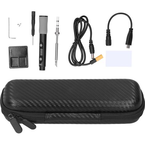 Kit de fer à souder électrique SQ‑D60B, ensemble portable mini avec sac de rangement prolongé, outils de soudure compacts. (1/5)