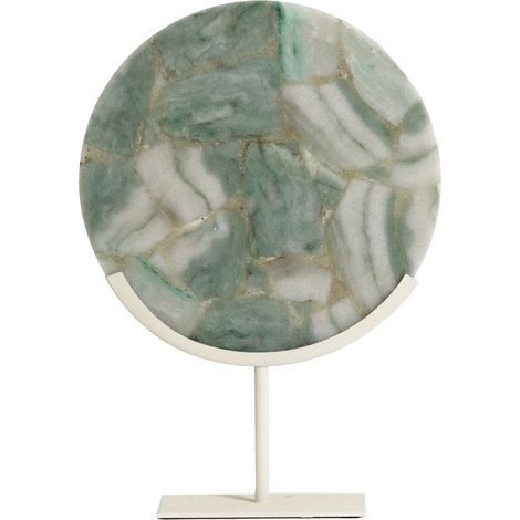 Ornamento GOUYA in pietra di agata gialla con finitura bronzo