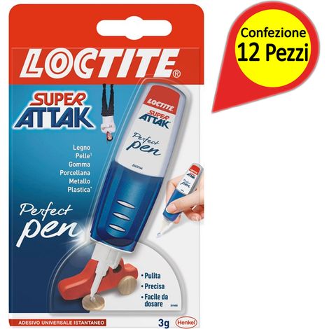 Loctite super attak perfect pen confezione da 12 pezzi