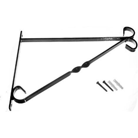 Lot de 5 supports muraux pour panier à suspendre avec revêtement en plastique Noir 350 mm