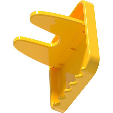Support pliable pour couvercles de casseroles, porte-cuillères, organisateur de cuisine pour fourchettes, spatules, couvercles de poêles et vaisselle (jaune) (1/5)
