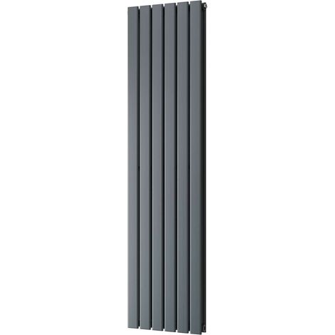 Typhoon - Anthracite Vertical Radiator H1600mm x W408mm Double Panel (1/3)