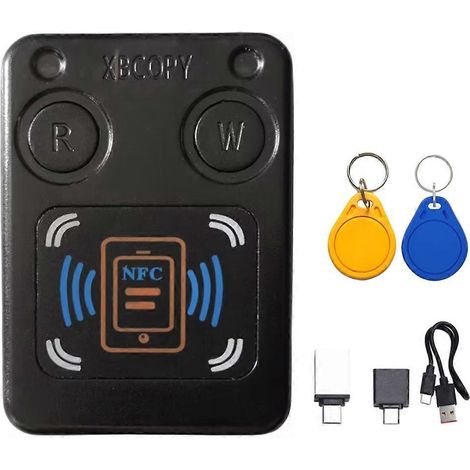 Lecteur/copieur de cartes à puce NFC RFID + porte-clés d'identification CUID/UID IC 13,56 MHz 125 kHz 250 kHz 375 kHz, copieur de jetons RFID (1/5)