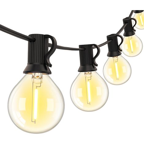 Guirlande Exterieure Lumineuse 15M - Extérieur Lumières LED Exterieur Ampoule Lumiere Guirlandes Lumineuses Terrasse Jardin Electrique (1/5)