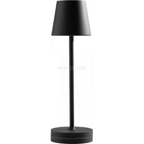 Gea Luce GLS040 Lampada da Tavolo LED Ricaricabile per Esterno 3W 3000K 300lm IP54 colore Antracite