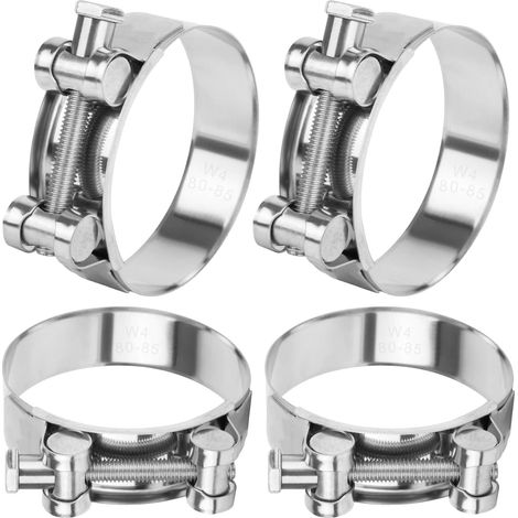 Lot 6 colliers échappement moto inox 80-85 mm (1/5)