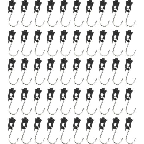 50 crochets en S en acier inoxydable, clips de fixation robustes en plastique pour serres, idéaux pour suspendre les plantes en pot. (1/5)