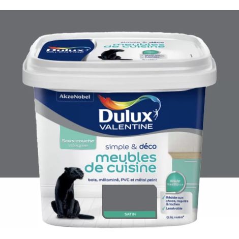 Peinture Meubles de cuisine Dulux Valentine Simple & Déco Gris industriel 0,5 L (1/2)