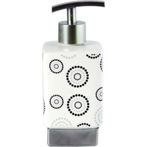 Distributeur de savon Céramique DOTS Gris & Blanc MSV (1/2)