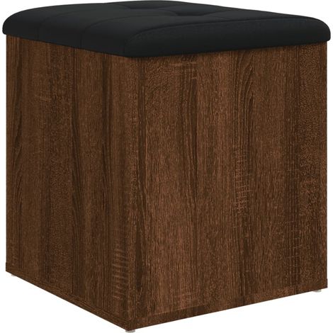 Banco con almacenaje madera ingeniería roble marrón 42x42x45 cm vidaXL