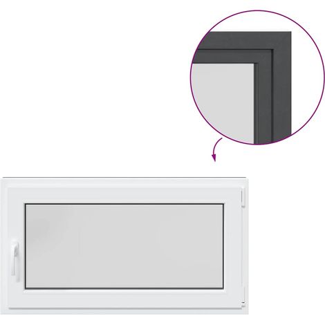 Ventana de sótano "RISOR" 110x70 cm oscilobatiente DIN derecha antracita vidaXL