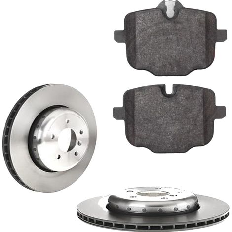 KIT FRENI POSTERIORI compatibile con BMW 7 (G11,G12) - DISCHI + PASTIGLIE OEM: P06101, P06064 / A 00 522 / 18615 , 18616 , 18826 , 18827 , 18830 /SOSTITUZIONE DIRETTA/BASSA POLVERE/SILENZIOSO (1/5)
