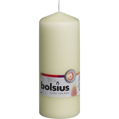 Bolsius Stumpenkerze elfenbein, Höhe 15 cm, Ø 5,8 cm Kerze Dekokerzen