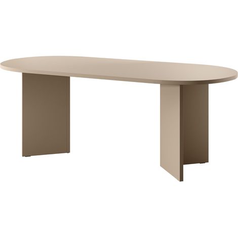 Selsey OVO Cappuccino - Tavolo da pranzo, ovale, 90 x 204 cm, colore: Cappuccino (1/5)