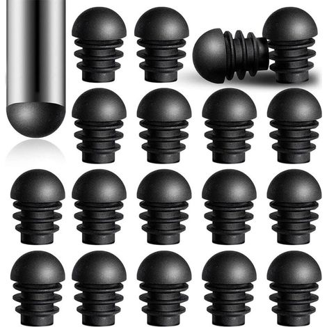 24 pezzi di tappi terminali rotondi con inserti in tubo di plastica da 16 mm di diametro esterno, tappi terminali per gambe di sedie, protezioni terminali in plastica (1/4)
